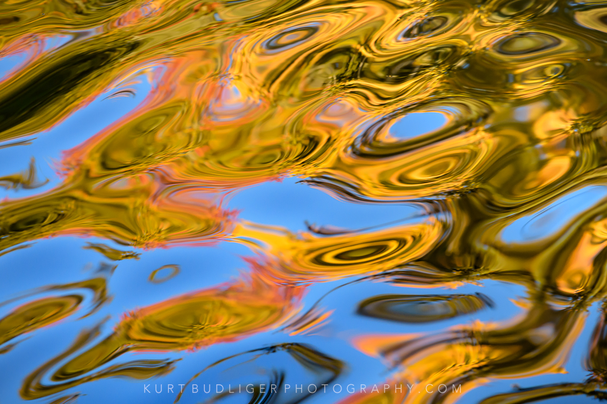 image of colorful reflections on water